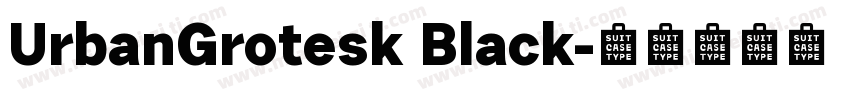 UrbanGrotesk Black字体转换